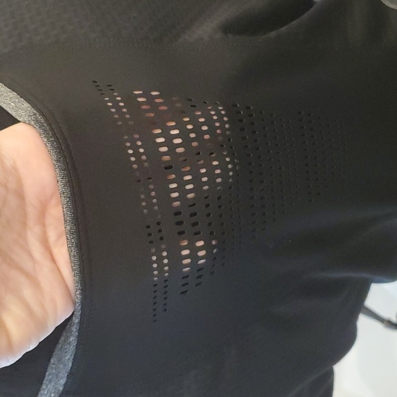 Workout Top gray black mesh see thru - Picture 5 of 6